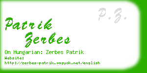 patrik zerbes business card